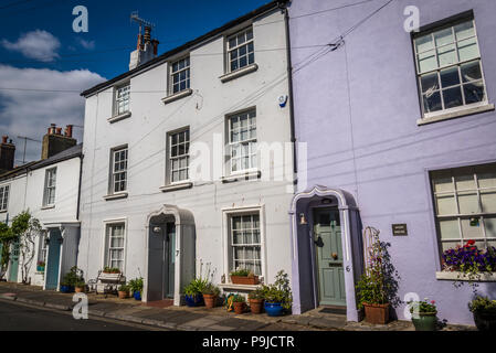 Worthing, Posh fila di case in Warwick Place, West Sussex, in Inghilterra, Regno Unito Foto Stock