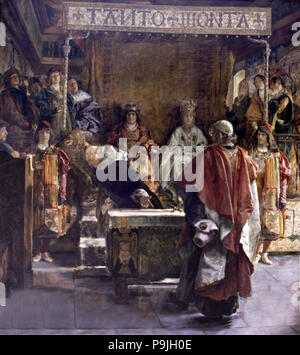Espulsione degli ebrei dalla Spagna nel 1492, olio, 1889. Foto Stock