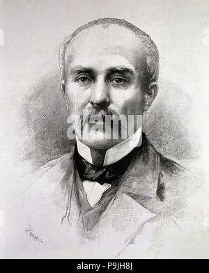 Georges Clemenceau (1841-1929), uomo politico francese e presidente del governo, incisione in La Ilust… Foto Stock