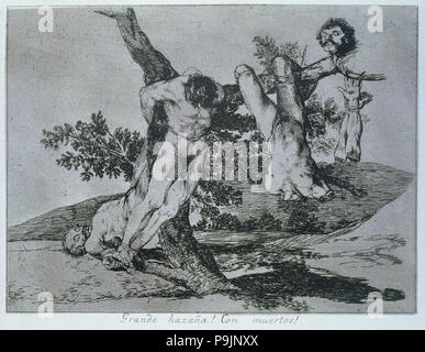 I disastri della guerra, una serie di incisioni di Francisco de Goya (1746-1828), la piastra 39: "Grande ha… Foto Stock