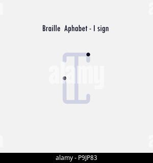 Creative versione inglese dell'alfabeto Braille elemento di design.alfabeto Braille lettere.classico emblema.elegante alfabeto dinamica lettere.Flat web design ho Illustrazione Vettoriale