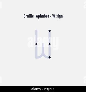 Creative versione inglese dell'alfabeto Braille elemento di design.alfabeto Braille lettere.classico emblema.elegante alfabeto dinamica lettere.Flat web design ho Illustrazione Vettoriale