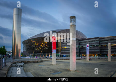 Welsh Millenium Centre, architetto Percy Thomas, Event Center, Cardiff, South Glamorgan, Wales, Regno Unito Foto Stock