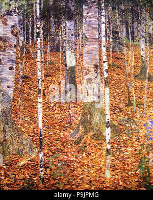 " Il bosco di betulle,', 1903 da Gustav Klimt. Foto Stock