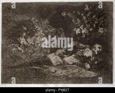 I disastri della guerra, una serie di incisioni di Francisco de Goya (1746-1828), la piastra 69 (senza nu… Foto Stock