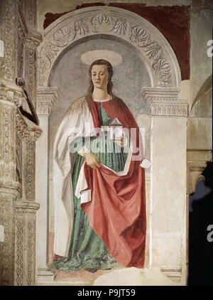 Santa Maria Maddalena' dipinto di Piero della Francesca. Foto Stock