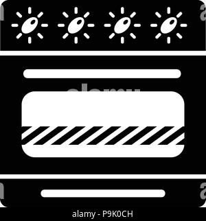 Marca stufa a gas, icona di stile semplice Illustrazione Vettoriale
