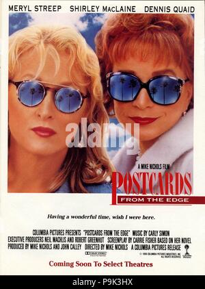 Pellicola originale titolo: cartoline dal bordo. Titolo inglese: cartoline dal bordo. Regista: Mike Nichols. Anno: 1990. Credito: Columbia Pictures / Album Foto Stock