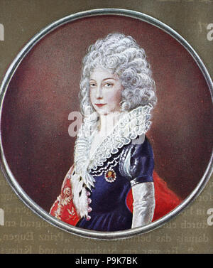 Maria Teresa Walburga Amalia Christina, Maria Theresia, 13 maggio 1717 â€" 29 novembre 1780, era il solo dominatore femmina dei domini degli Asburgo e l'ultimo della Casa degli Asburgo, digitale migliorata la riproduzione di un originale stampa da l'anno 1900 Foto Stock