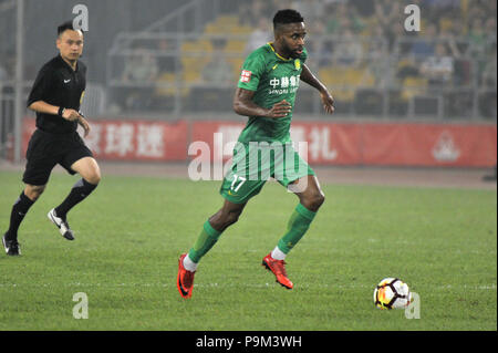Beijin, Beijin, Cina. 19 Luglio, 2018. Pechino, Cina-Pechino Guo'una squadra di calcio sconfitte Henan Jianye 2-1 a 2018 Chinese Super League a Pechino in Cina. Credito: SIPA Asia/ZUMA filo/Alamy Live News Foto Stock