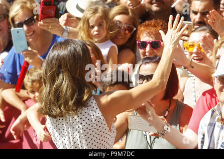 Bailen, Jaen, Spagna. 19 Luglio, 2018. Regina Letizia di Spagna visitare la città di Bailen in occasione della 210th anniversario della Bailen battaglia il 19 luglio a Bailen, Spagna. Credit: Jack Abuin/ZUMA filo/Alamy Live News Foto Stock