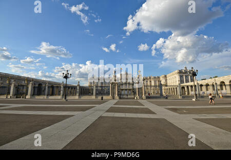 Il Palazzo Reale di Madrid (Palacio Real de Madrid), Spagna Foto Stock