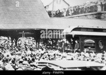 27 1905 - Presidente Theodore Roosevelt a Lehigh Valley Railroad Station - 10 agosto - Allentown PA Foto Stock