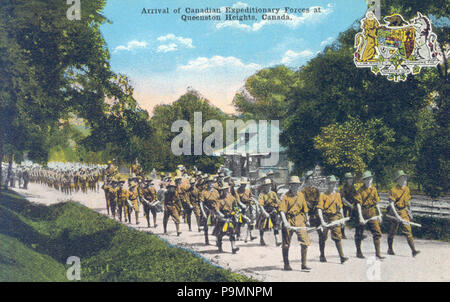 157 Arrivo del canadese forze Expeditionary ad altezze di Queenston Canada Foto Stock