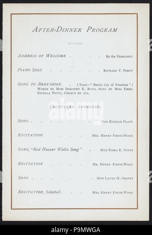 611 Ottava annuale cena (detenute da) SOUTHERN BERKSHIRE SOCIETY DI NEW YORK (a) CLARK 22 W. 23RD ST. (NY) (RESTO;) (NYPL ADE-270467-4000002887) Foto Stock