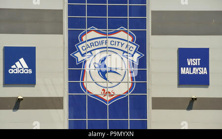 Esterno dello stadio del Cardiff City Football Club. Il club è stato promosso alla Premier League fa nel 2018 e retrocesso subito dopo Foto Stock