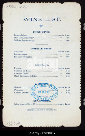 569 LA CENA PER IL 50esimo anniversario (detenute da) GESANG-VEREINS (a) "KRUEGER AUDITORIUM,NEWARK(NJ)" (altre(Sala riunioni);) (NYPL ADE-270813-4000003825) Foto Stock