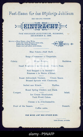 569 LA CENA PER IL 50esimo anniversario (detenute da) GESANG-VEREINS (a) "KRUEGER AUDITORIUM,NEWARK(NJ)" (altre(Sala riunioni);) (NYPL ADE-270813-470521) Foto Stock