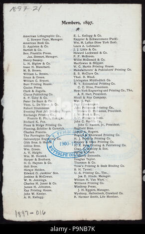 138 CENA ANNUALE IN ONORE DI BITHDAY di Benjamin Franklin (detenute da) TYPOTHETAE DELLA CITTÀ DI NEW YORK (a) Casa Hoffman (HOTEL;) (NYPL ADE-270847-4000003903) Foto Stock