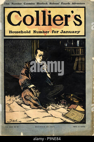 5 "L'avventura del ciclista solitario" in Collier's numero della famiglia per il mese di gennaio, vol. 32, n. 13, 1903 Foto Stock