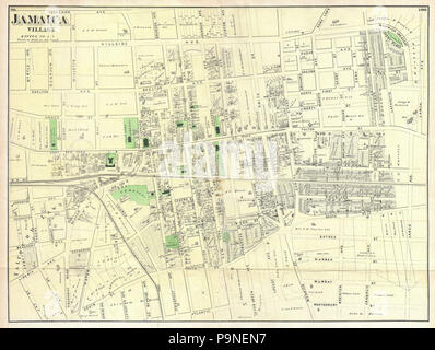20 1873 birre Mappa di Giamaica Village, Queens, a New York City - Geographicus - JamaicaVillage-birre-1873 Foto Stock