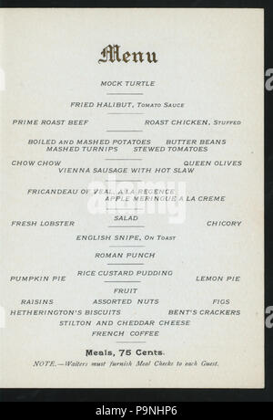 533 ristoranti CAR SERVICE (cena ) (detenute da) Canadian Pacific Railway (a) RN ROUTE (RR;) (NYPL ADE-271052-4000004390) Foto Stock