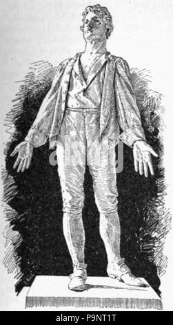 . Disegno della statua di bronzo di Nathan Hale si trova presso il Capitol a Hartford, Connecticut . pubblicato 1892; statua dedicata 14 Giugno 1887 144 Appletons' Hale John - Nathan Foto Stock