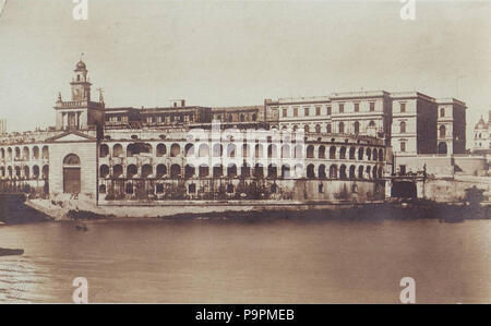 . Español: Vista de la Antigua aduana de Buenos Aires, construida por Edward Taylor en 1857 y demolida en 1894. circa 1890 101 Aduana Taylor (postale) Foto Stock