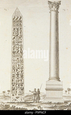 107 Aiguille de Cléopâtre Colonne de Pompée - Sonnini De Manoncourt Charles Nicolas Sigisbert - 1799 Foto Stock