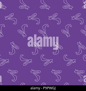 Cobra snake modello animale senza giunture. Illustrazione Vettoriale. Sfondo di colore viola. Illustrazione Vettoriale