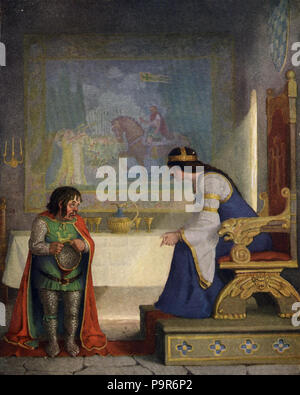 230 ragazzi King Arthur - N. C. Wyeth - p102 Foto Stock