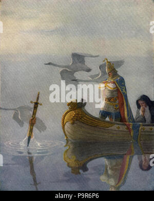 230 ragazzi King Arthur - N. C. Wyeth - p16 Foto Stock