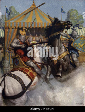 230 ragazzi King Arthur - N. C. Wyeth - p246 Foto Stock