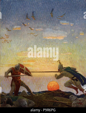 230 ragazzi King Arthur - N. C. Wyeth - p306 Foto Stock