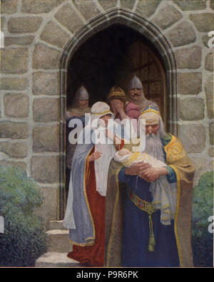 230 ragazzi King Arthur - N. C. Wyeth - p4 Foto Stock