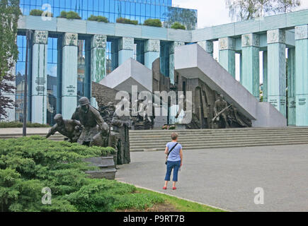 Insurrezione di Varsavia monumento di Wincenty Kućma in Piazza Krasiński, Varsavia, Polonia Foto Stock