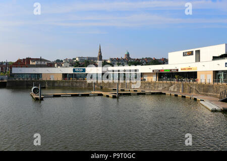 La marina di New Brighton località balneare, Wallasey town, Wirral, Merseyside England, Regno Unito Foto Stock