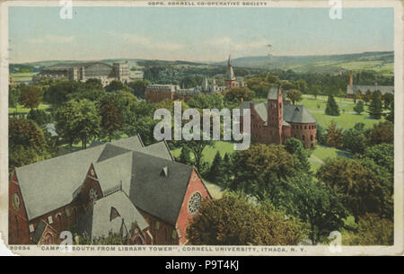 271 campus sud dalla libreria torre, Cornell University (BNI 23386) Foto Stock