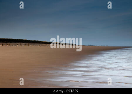 Spiaggia Vicino Spurn Testa, Yorkshire, Inghilterra, Regno Unito Foto Stock