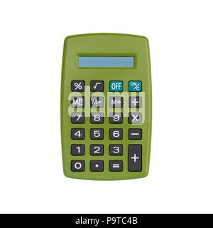 Calcolatrice di cachi isolato su sfondo bianco con tracciato di ritaglio Foto Stock