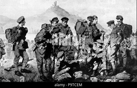 335 Collier's 1921 Guerra Mondiale - le truppe canadesi che occupa il Reno di Sheldon Williams Foto Stock