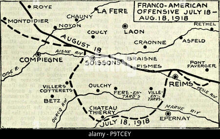 335 Collier's 1921 Guerra Mondiale - offensiva Franco-American Foto Stock