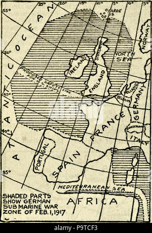 335 Collier's 1921 Guerra Mondiale - sommergibile tedesco blocco Foto Stock
