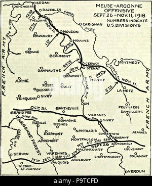 335 Collier's 1921 Guerra Mondiale - offensiva Meuse-Argonne Foto Stock