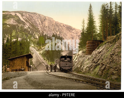 332 Cog railroad fino Monteneve, Bassa Austria, Austro-Hungary-LCCN2002708389 Foto Stock