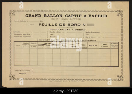 724 Grand ballon captif un vaporizzatore, de M. Henry Giffard (testo) LCCN2002724858 Foto Stock