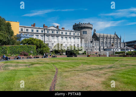 Dublino, Lug 3: vista esterna del Castello di Dublino il Lug 3, 2018 a Dublino, Irlanda Foto Stock