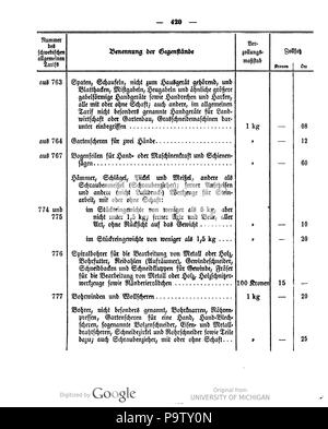 443 Deutsches Reichsgesetzblatt 1911 038 0420 Foto Stock