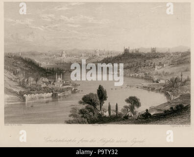 346 Costantinopoli, dalle alture sopra Eyoub - Robert Walsh &AMP; Allom Thomas - 1836 Foto Stock