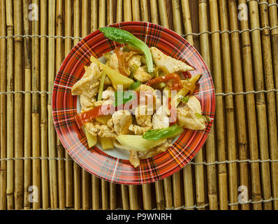 Szechuan pollo Mala , Cina cibo Sichuan , Chongqing pollo con peperoncino piccante Foto Stock